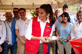 Queen Letizia Visit Colombia On Cooperation Trip - Cali