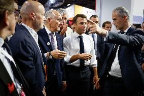 French President Emmanuel Macron at the Viva technology - Paris