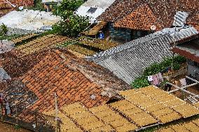 Tobacco Village During Dry Season In Sumedang