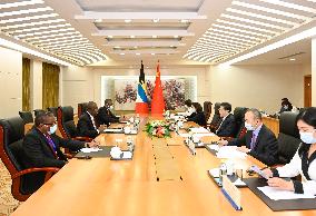 CHINA-BEIJING-QIN GANG-ANTIGUA AND BARBUDA-FM-MEETING (CN)