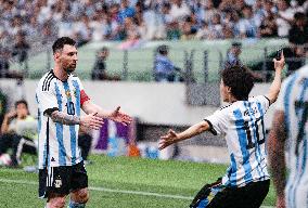 (SP)CHINA-BEIJING-FOOTBALL-INTERNATIONAL INVITATIONAL-ARGENTINA VS AUSTRALIA (CN)