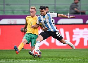 (SP)CHINA-BEIJING-FOOTBALL-INTERNATIONAL INVITATIONAL-ARGENTINA VS AUSTRALIA (CN)