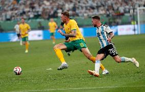 (SP)CHINA-BEIJING-FOOTBALL-INTERNATIONAL INVITATIONAL-ARGENTINA VS AUSTRALIA (CN)