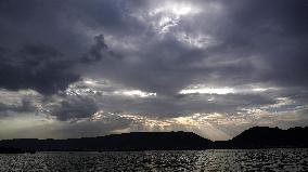 Dark Clouds A General Over the Anasagar Lake - India