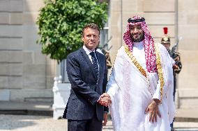 French President Meets Saudi Crown Prince - Paris
