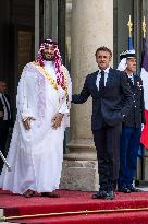 French President Meets Saudi Crown Prince - Paris