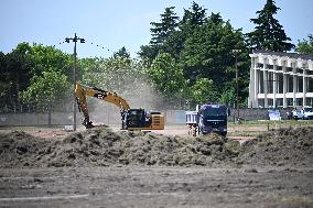 Visit Of The Marville Olympic Aquatic Center Construction Sites - Saint Denis