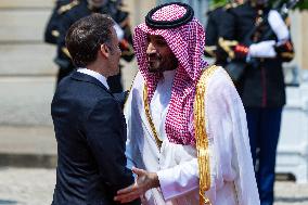 Mohammed Ben Salman Crown Prince And Prime Minister Of Saudi Arabia In Paris