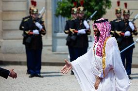 Mohammed Ben Salman Crown Prince And Prime Minister Of Saudi Arabia In Paris