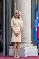 Brigitte Macron Receives Mareva Grabowski-Mitsotakis - Paris