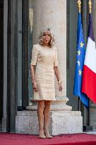 Brigitte Macron Receives Mareva Grabowski-Mitsotakis - Paris