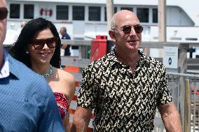 Jeff Bezos with Lauren Sanchez in Saint Tropez