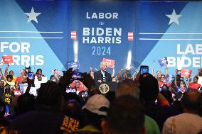 President Of The United States Joe Biden Delivers Remarks At A Political Rally Hosted By Union Members