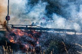 French Protest In Modane