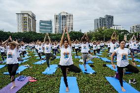 The International Day Of Yoga In Bangkok.