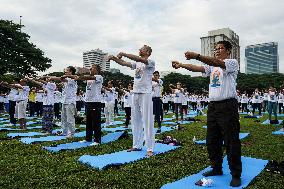 The International Day Of Yoga In Bangkok.