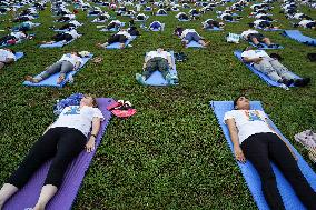 The International Day Of Yoga In Bangkok.