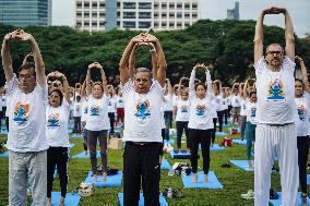 The International Day Of Yoga In Bangkok.