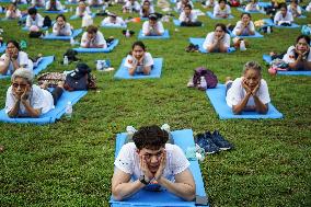 The International Day Of Yoga In Bangkok.