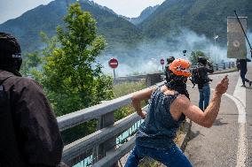 Protest Against The Lyon-Turin Line In Saint-Jean-de-Maurienne