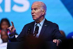 Joe Biden At Political Rally In Philadelphia