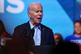 Joe Biden At Political Rally In Philadelphia