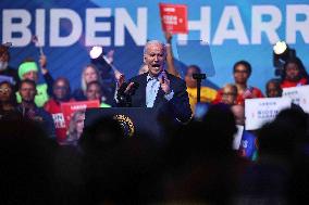 Joe Biden At Political Rally In Philadelphia