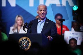 Joe Biden At Political Rally In Philadelphia