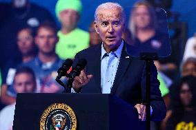 Joe Biden At Political Rally In Philadelphia