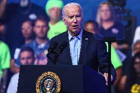 Joe Biden At Political Rally In Philadelphia