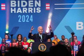 Joe Biden At Political Rally In Philadelphia