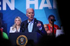 Joe Biden At Political Rally In Philadelphia