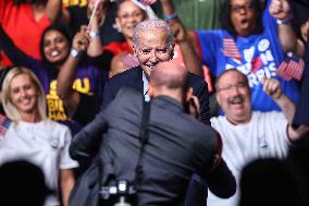 Joe Biden At Political Rally In Philadelphia