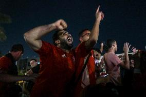 Al Ahly Fans Celebrate Winning The African Champions League Cup