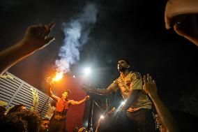 Al Ahly Fans Celebrate Winning The African Champions League Cup