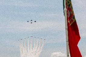 Red Arrows And Portuguese Air Force Fly Over Lisbon