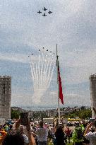 Red Arrows And Portuguese Air Force Fly Over Lisbon