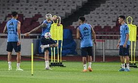 (SP)INDONESIA-JAKARTA-FOOTBALL-ARGENTINA-TRAINING