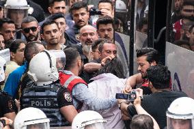 Police Detain Demonstrators During LGBT Pride March In Istanbul, Turkey