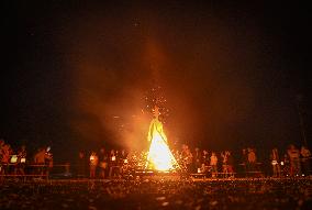 Saint John's Day Bonfire Celebration In Normandy