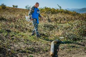 Deactivation work of rockets in Stepanakert.