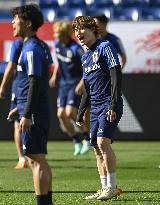 Football: Japan squad in training