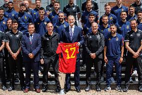 King Felipe Receives National Soccer Team - Madrid