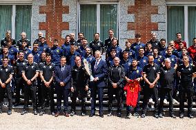 King Felipe Receives National Soccer Team - Madrid