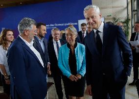 Public Finance Meeting At The Ministry In Bercy