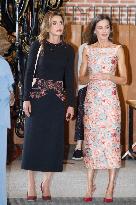 Queen Rania And Queen Letizia Visit Heraitge Restoration Workshop - Madrid