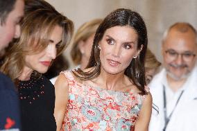 Queen Rania And Queen Letizia Visit Heraitge Restoration Workshop - Madrid