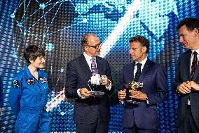 President Macron At Paris Air Show - Le Bourget