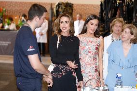 Queen Rania And Queen Letizia Visit Heraitge Restoration Workshop - Madrid