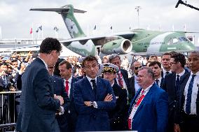 President Macron At Paris Air Show - Le Bourget